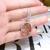 16ct Oval Padparadscha Necklace