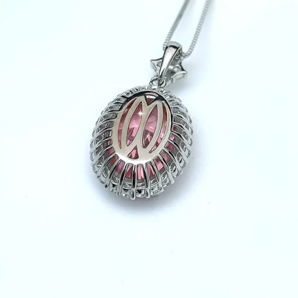 16ct Oval Padparadscha Necklace