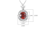 7ct Oval Ruby Necklace