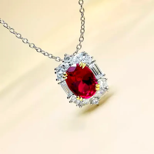 3ct Oval Ruby Necklace 3ct Oval Ruby Necklace
