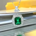 5ct Vintage Emerald Necklace