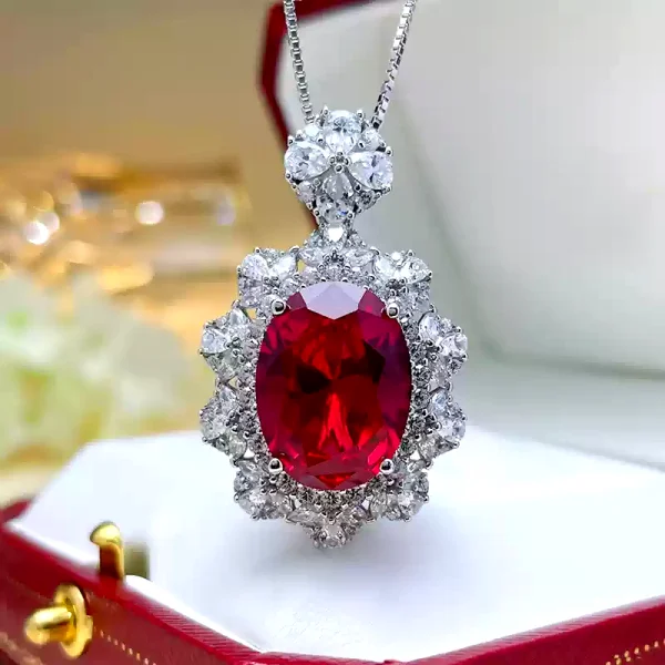 12ct Royal Oval Sapphire Necklace