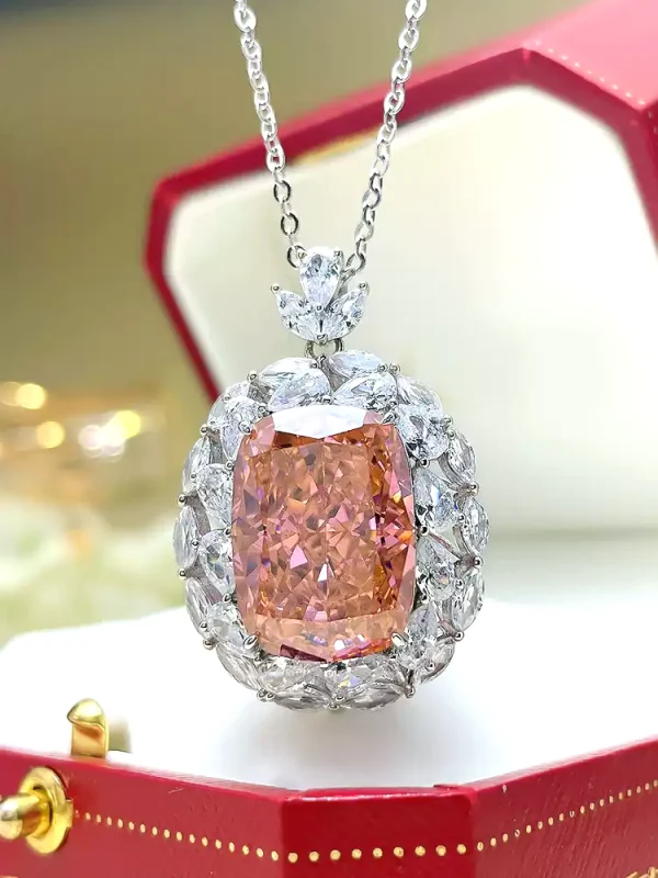 17ct Oval Padparadscha Necklace 17ct Oval Padparadscha Necklace