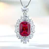 14ct Cushion Cut Ruby Necklace 14ct Cushion Cut Ruby Necklace