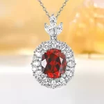 7ct Oval Ruby Necklace