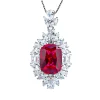 14ct Cushion Cut Ruby Necklace 14ct Cushion Cut Ruby Necklace