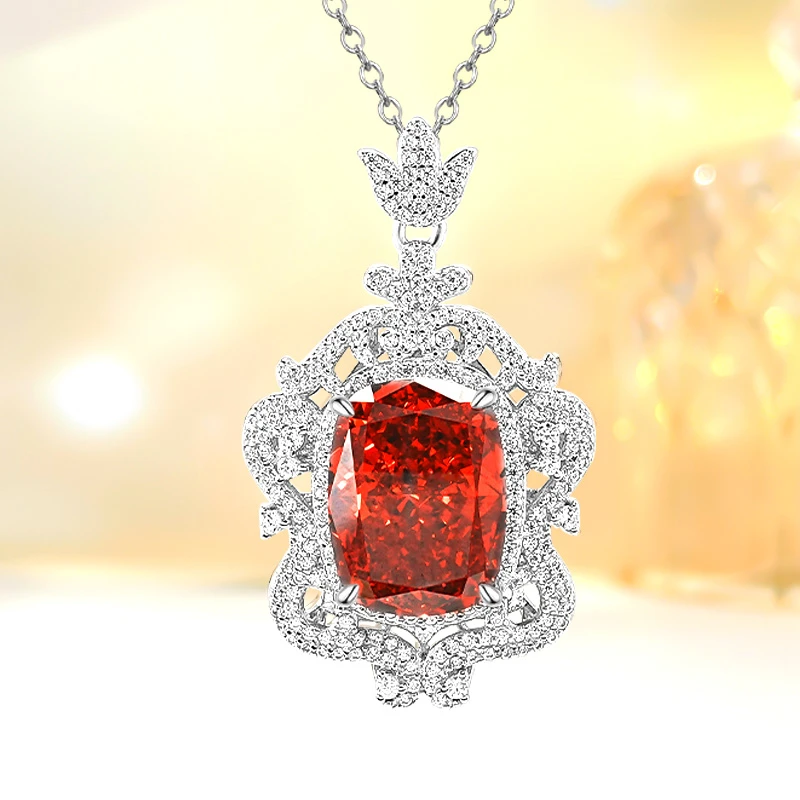 14ct Oval Ruby Necklace