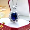 12ct Royal Oval Sapphire Necklace