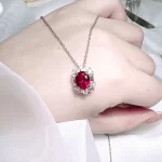 3ct Oval Ruby Necklace