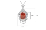 14ct Oval Ruby Necklace