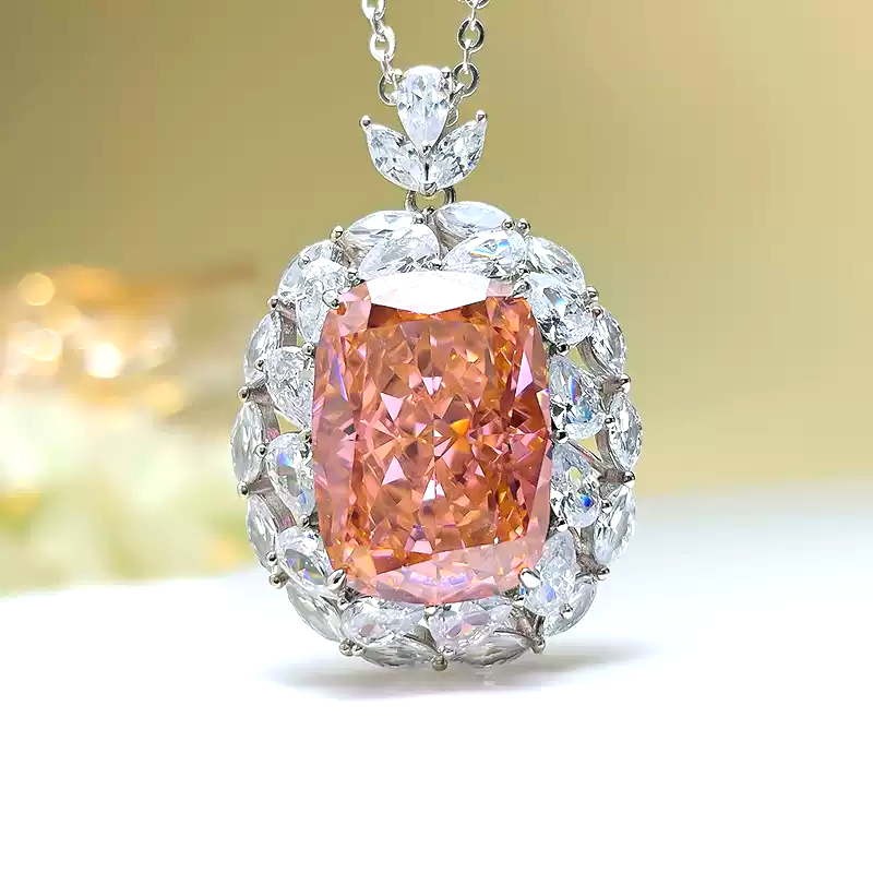 17ct Oval Padparadscha Necklace