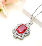 14ct Oval Ruby Necklace