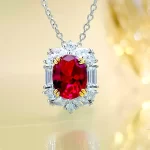 3ct Oval Ruby Necklace