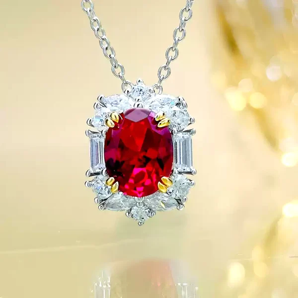 3ct Oval Ruby Necklace 3ct Oval Ruby Necklace