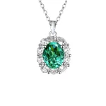 2ct Oval Tourmaline Green Necklace