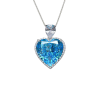 12ct Heart Aquamarine Pendant Necklace