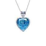 12ct Heart Aquamarine Pendant Necklace