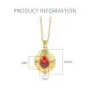 3ct Vintage Gold Ruby Necklace