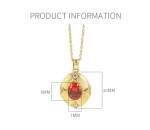 3ct Vintage Gold Ruby Necklace