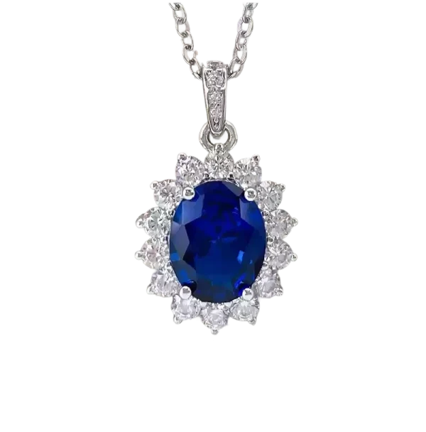 4ct Oval Pigeon Egg Garnet Pendant Necklace