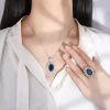 12ct Royal Oval Sapphire Necklace
