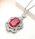 14ct Oval Ruby Necklace