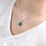 5ct Vintage Emerald Necklace