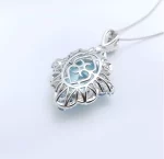 17ct Oval Blue Topaz Necklace