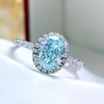 2ct Oval Aquamarine Ring