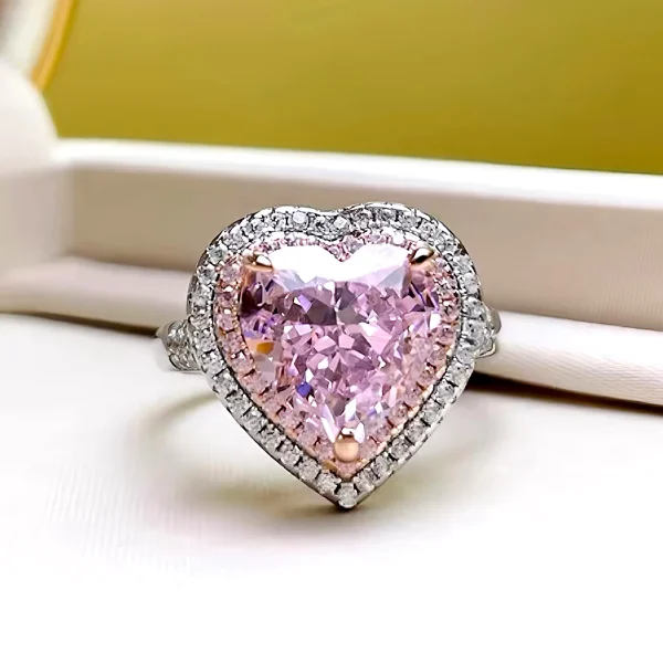 4ct Heart Pink Diamond Ring