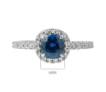 1ct Princess Cut Sapphire Ring