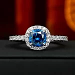 1ct Princess Cut Sapphire Ring