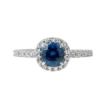 1ct Princess Cut Sapphire Ring