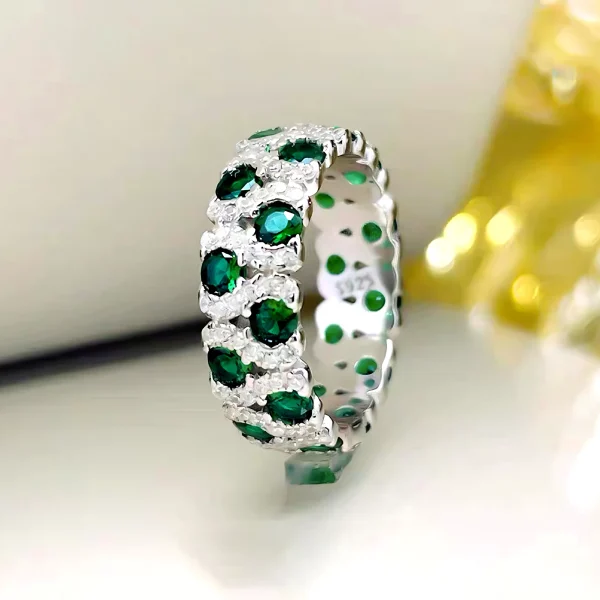 925 Sterling Silver Ruby Ring with Diamond 925 Sterling Silver Ruby Ring with Diamond