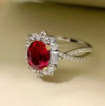 3ct Oval Ruby Ring