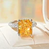 8ct Princess Cut Citrine Ring