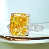 8ct Princess Cut Citrine Ring