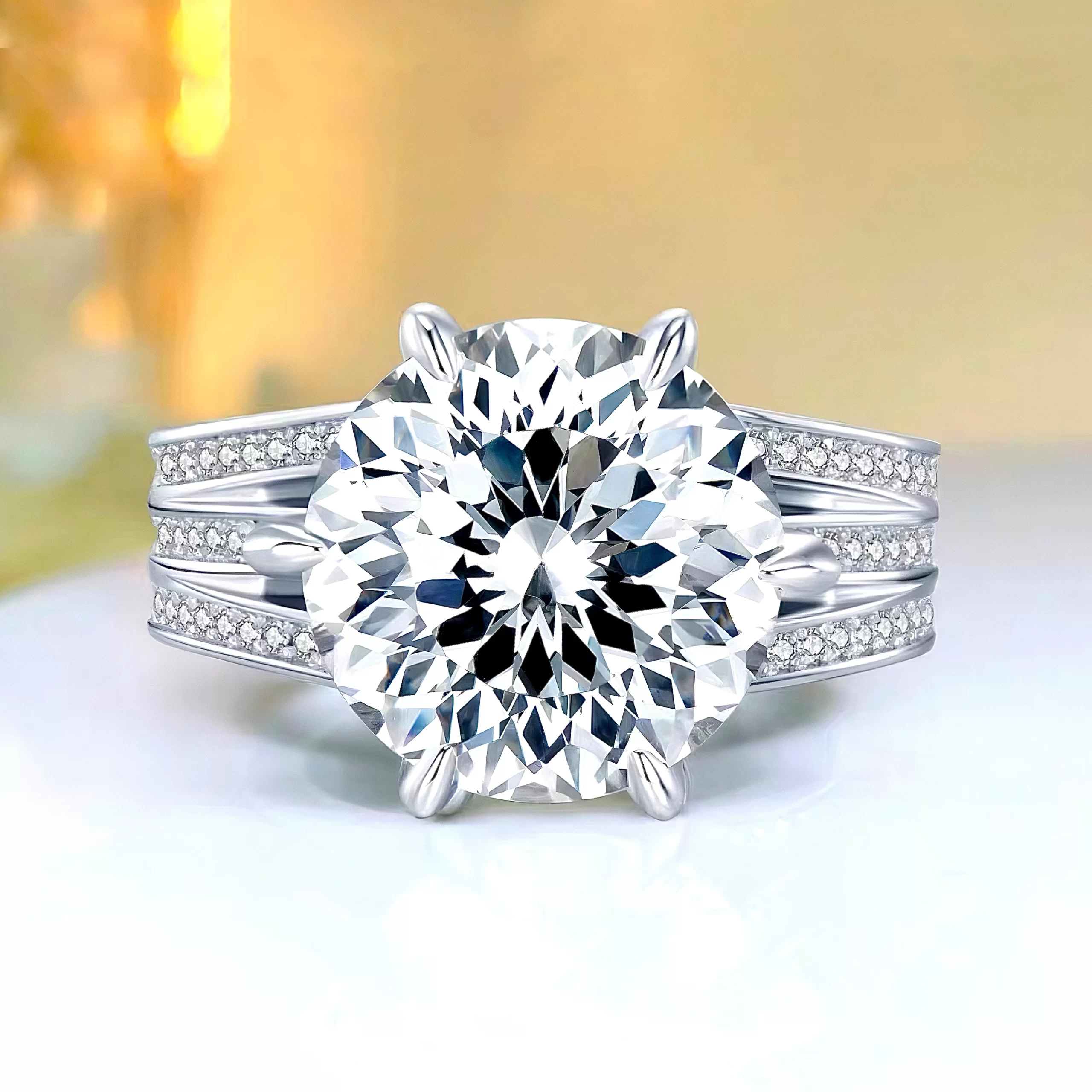 14ct 6 Prong Diamond Ring