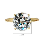 4ct Gold Round Diamond Ring