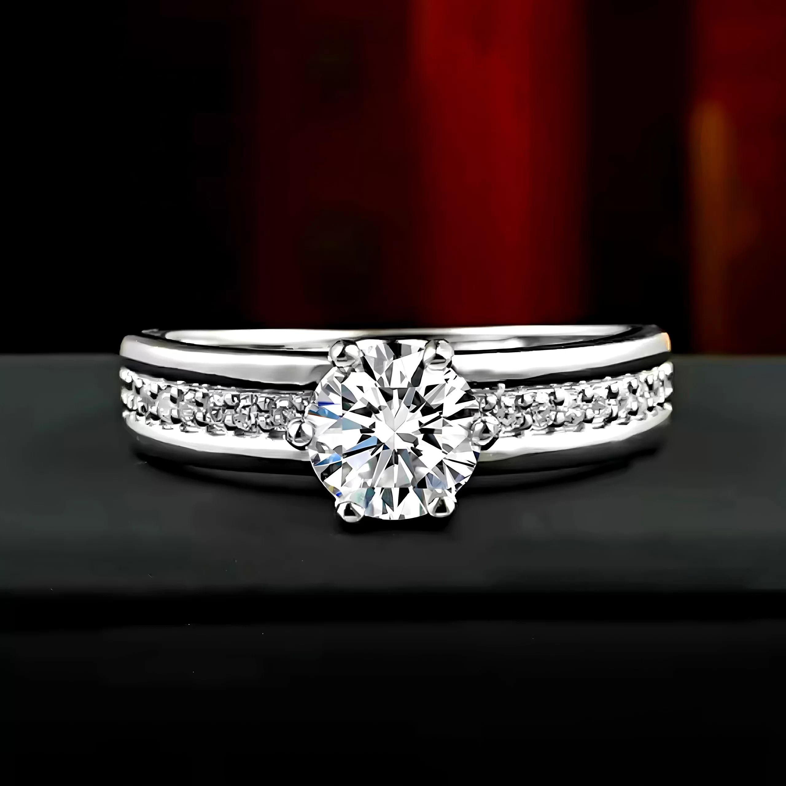 0.8ct Round Couple Diamond Ring