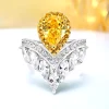 2.5ct Pear Princess Crown Citrine Ring 2.5ct Pear Princess Crown Citrine Ring