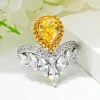 2.5ct Pear Princess Crown Citrine Ring 2.5ct Pear Princess Crown Citrine Ring