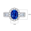 3ct Halo Setting Oval Sapphire Ring