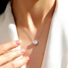 Moissanite 3.0carat Round Diamond Necklace Moissanite 3.0carat Round Diamond Necklace