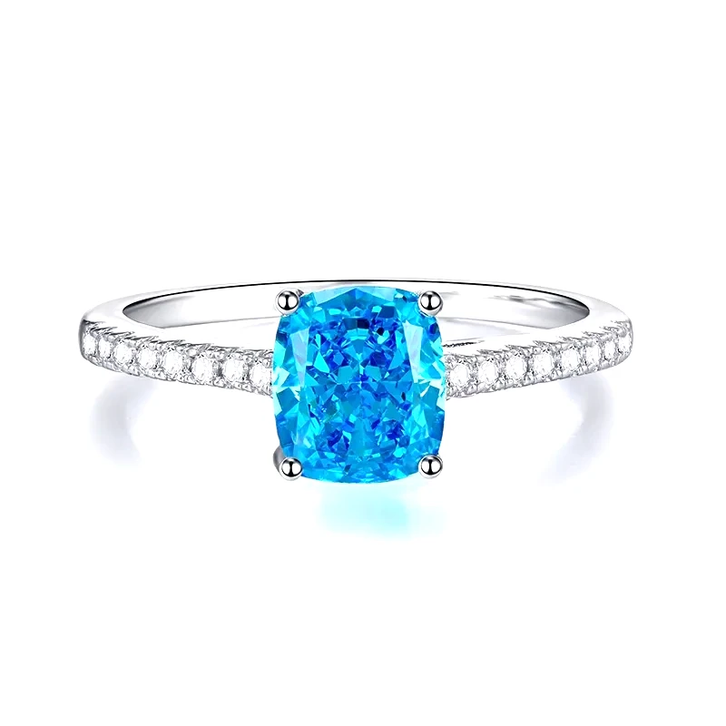 2.5ct Radiant Cut Aquamarine Ring