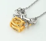 3ct Butterfly Crushed Ice Citrine Necklace