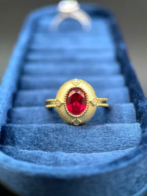 2ct Gold Plated Vintage Ruby Ring 2ct Gold Plated Vintage Ruby Ring