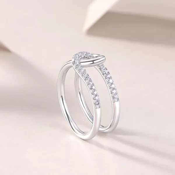 Moissanite Love Knot Diamond Ring Moissanite Love Knot Diamond Ring