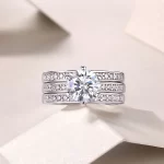 Moissanite Stacking 2.0carat Diamond Ring Can Be Separated