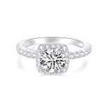 Moissanite Vintage 3.0carat Halo Round Diamond Ring